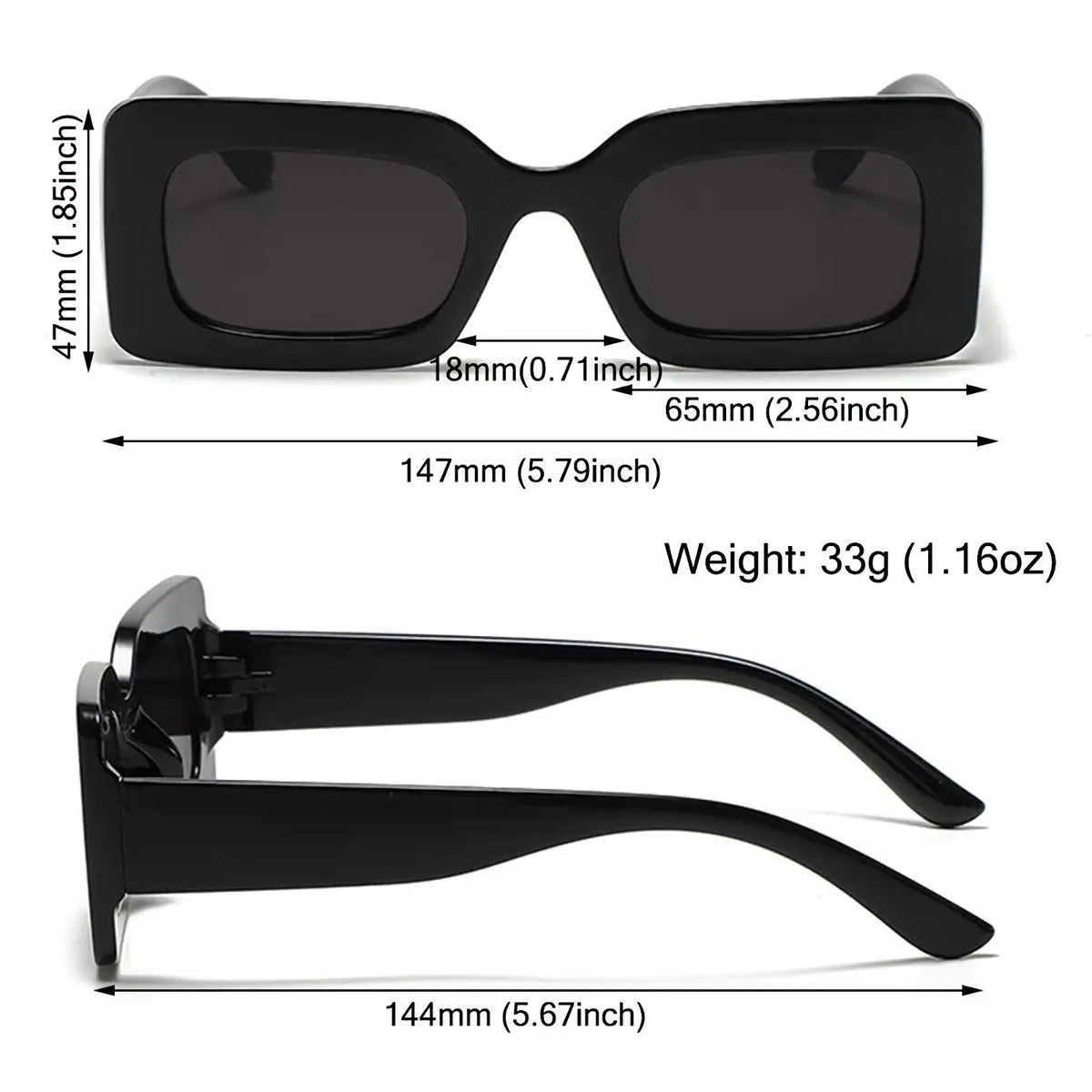 Glänzend schwarze Retro-Partybrille