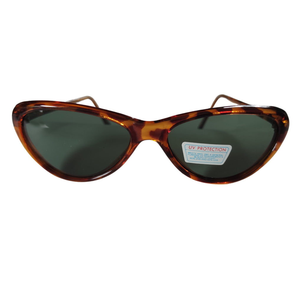 Braune Cat-Eye-Sonnenbrille mit grauen Gläsern
