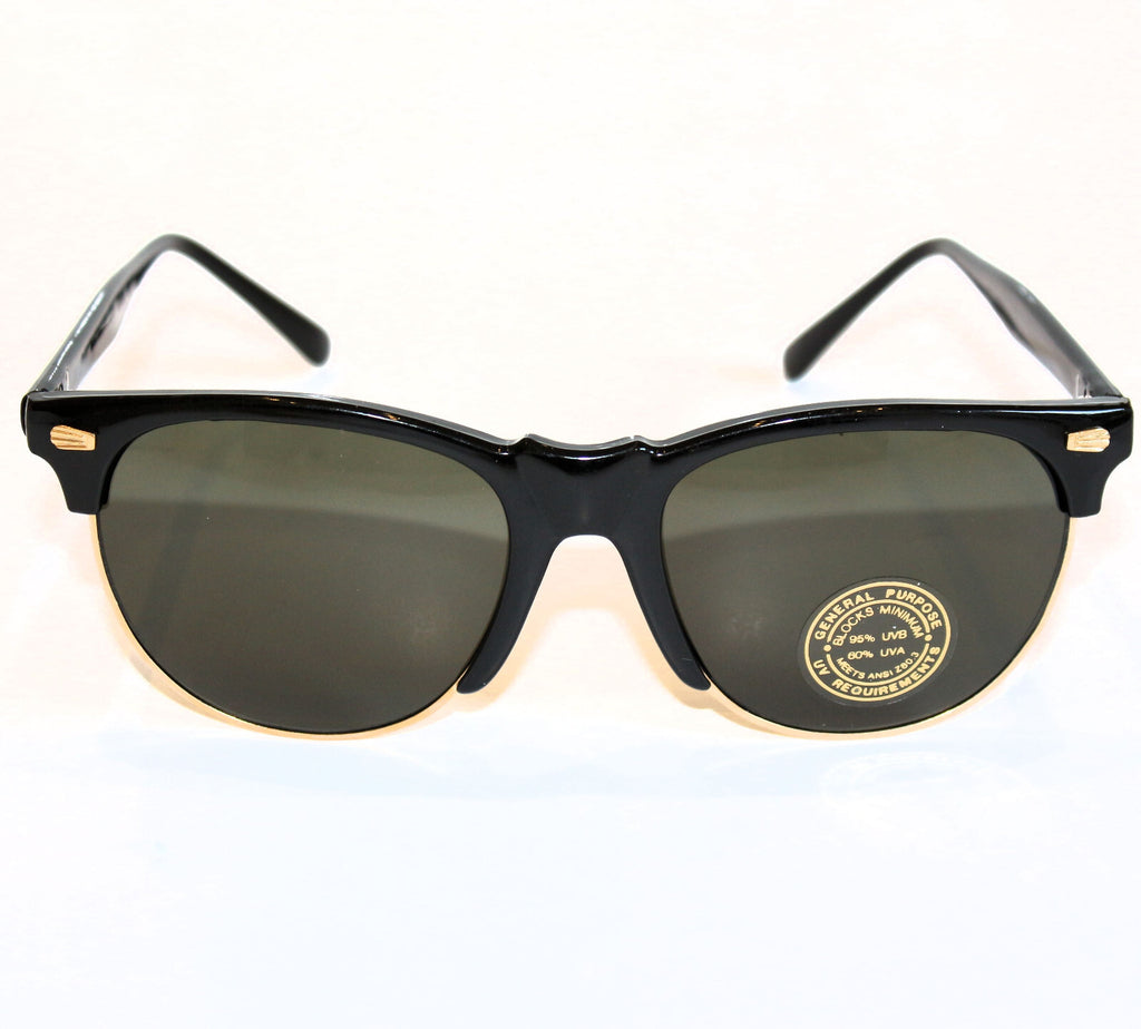 Schwarze Vintage-Retro-Sonnenbrille im Unisex-Design