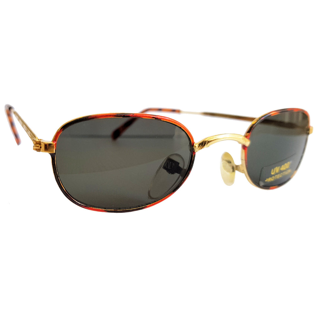 Kleine Gold-Braun-Schwarze Damen- und Kinder-Sonnenbrille