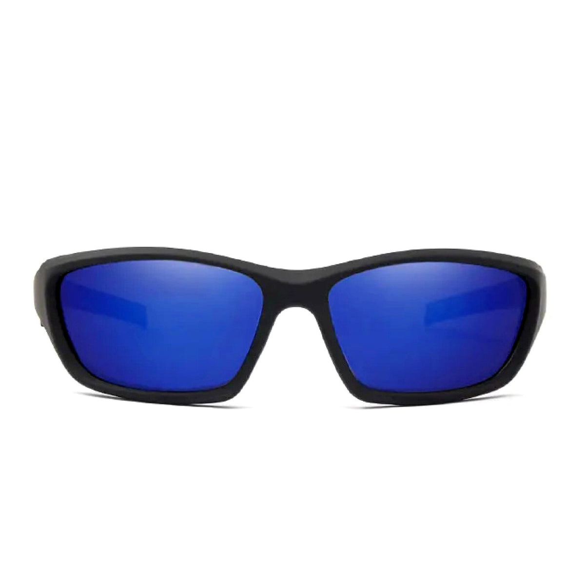 Schwarz-blaue Biker-Sonnenbrille aus TR90