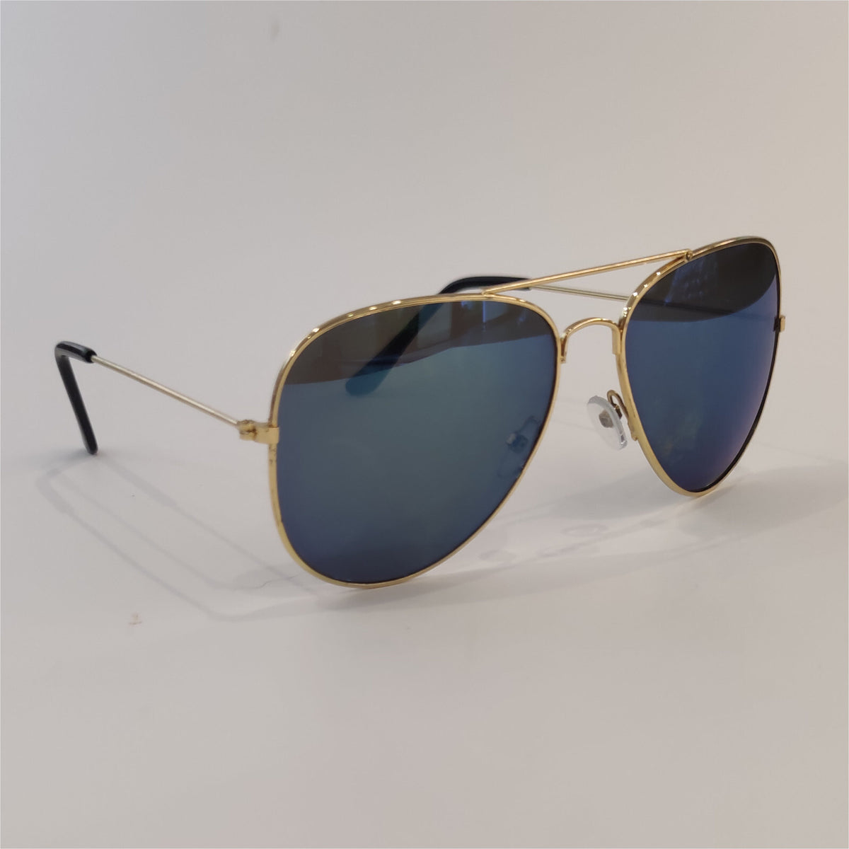 Gold-blaue Piloten-Sonnenbrille