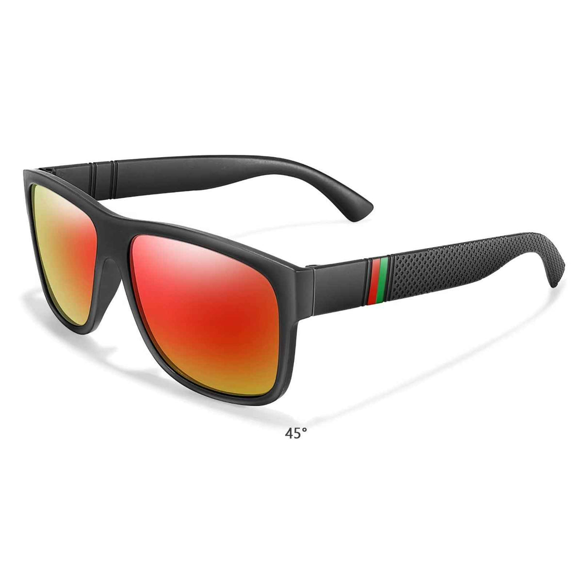 Stylische Sonnenbrille Matt Schwarz Gläser Orange Cool 5417 O