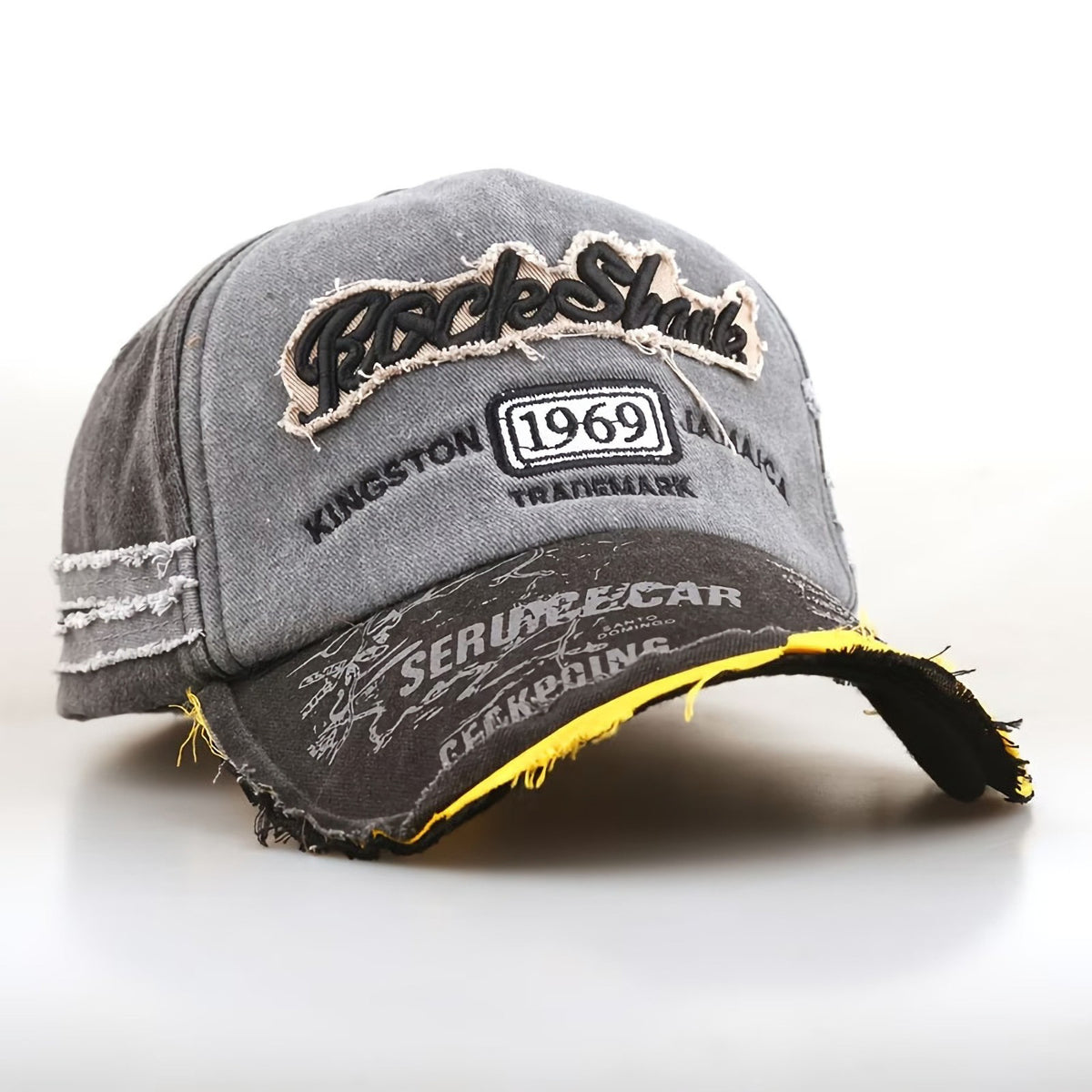 Rock Shark 1969 Vintage Basecap in Schwarz-Grau