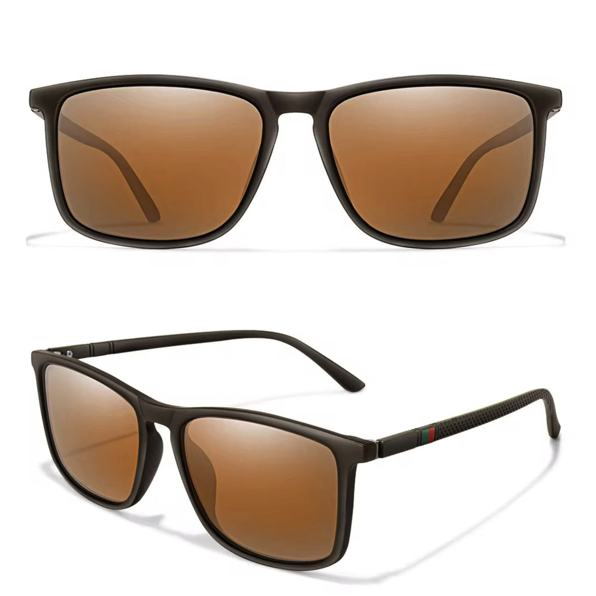 Matt-braune polarisierte Sonnenbrille