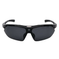 Schwarze polarisierte Sport-Sonnenbrille X4