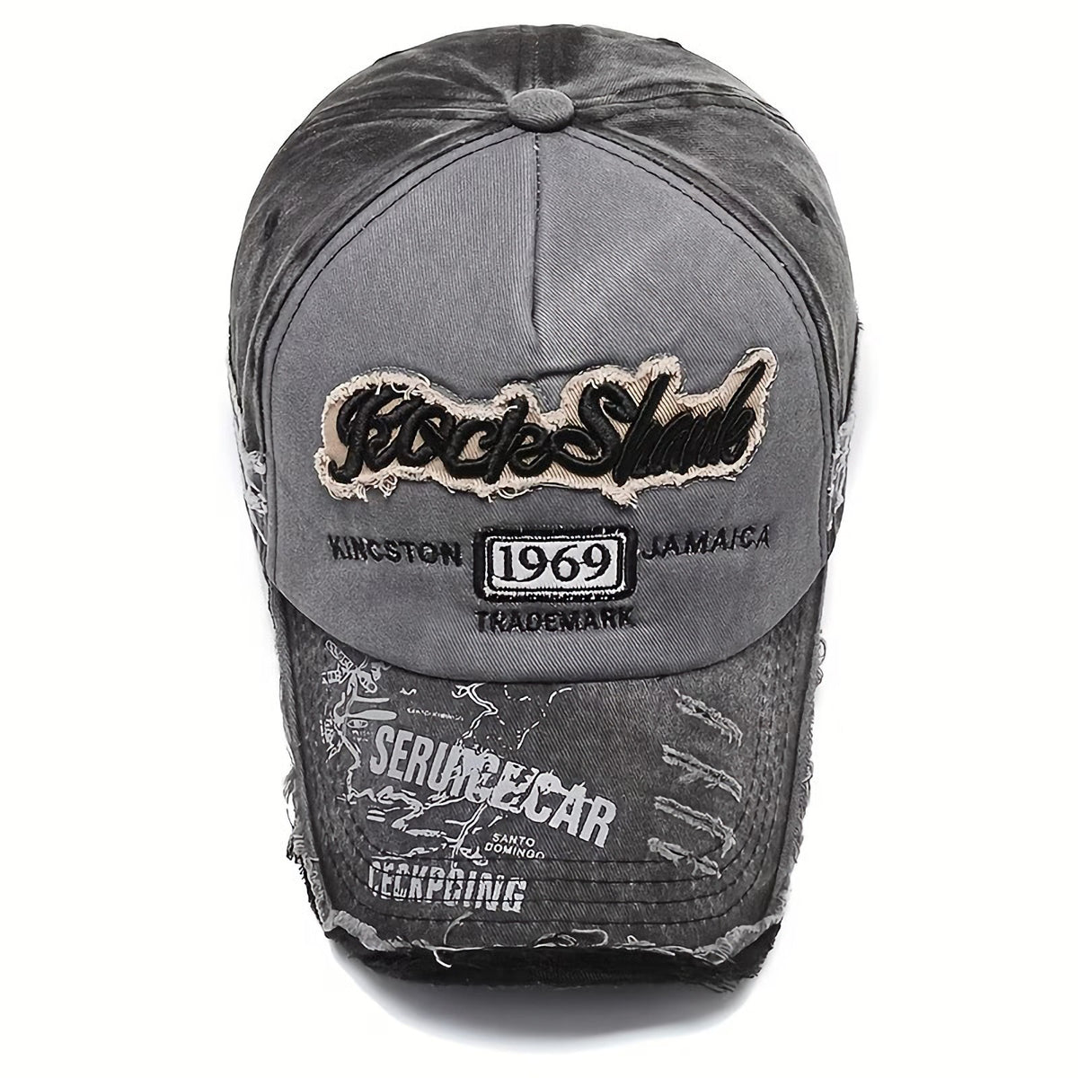 Rock Shark 1969 Vintage Basecap in Schwarz-Grau
