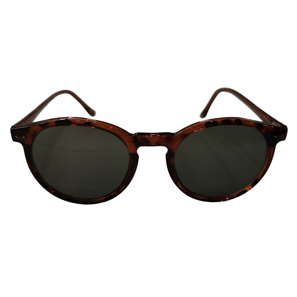 Braune Damen-Sonnenbrille im Tigerlook mit grauen Gläsern