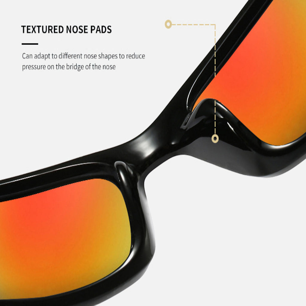 Schwarz-orange Sport-Sonnenbrille X8 verspiegelt