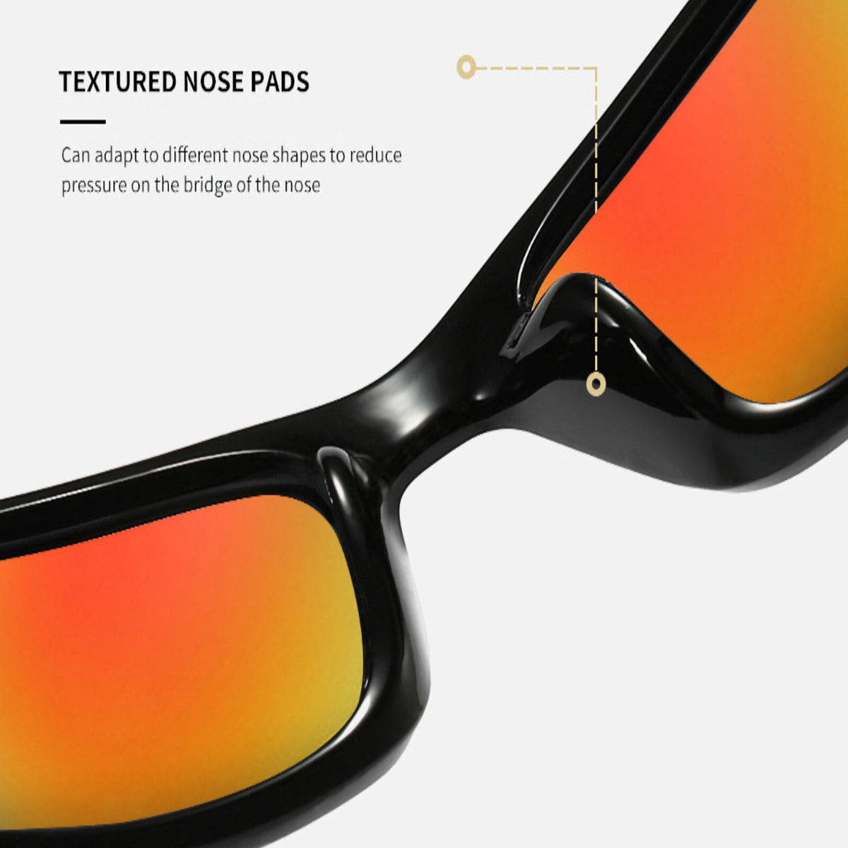 Schwarz-orange Sport-Sonnenbrille X8 verspiegelt