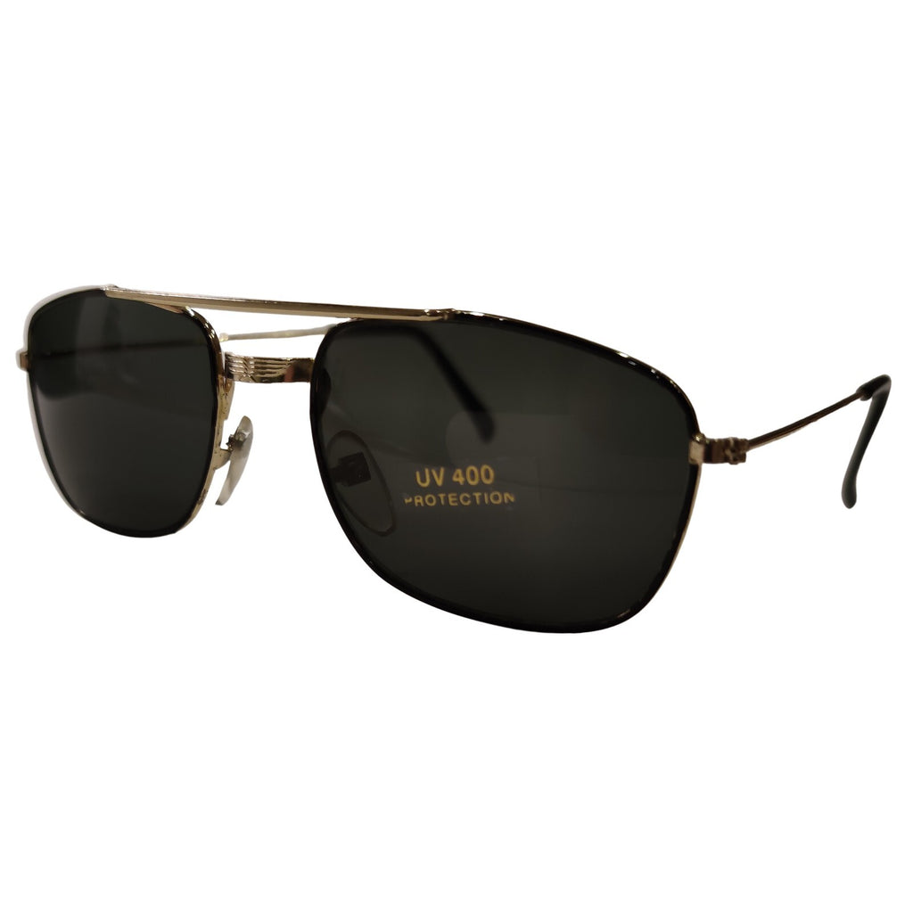 Gold-schwarze Piloten-Sonnenbrille im Porsche-Stil