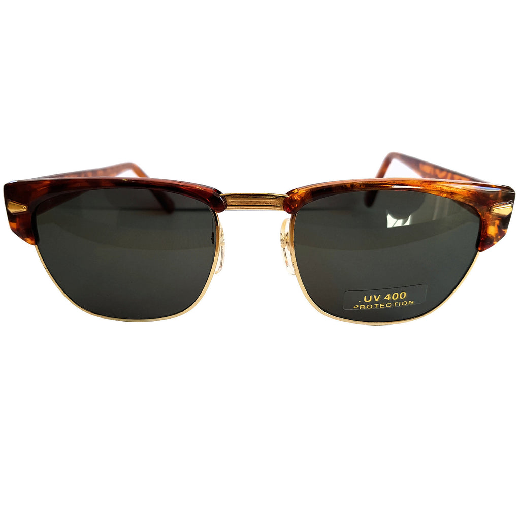 Braune Vintage Sonnenbrille mit dunklen Gläsern