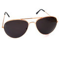 Kupferfarbene Piloten-Sonnenbrille mit dunklen Gläsern