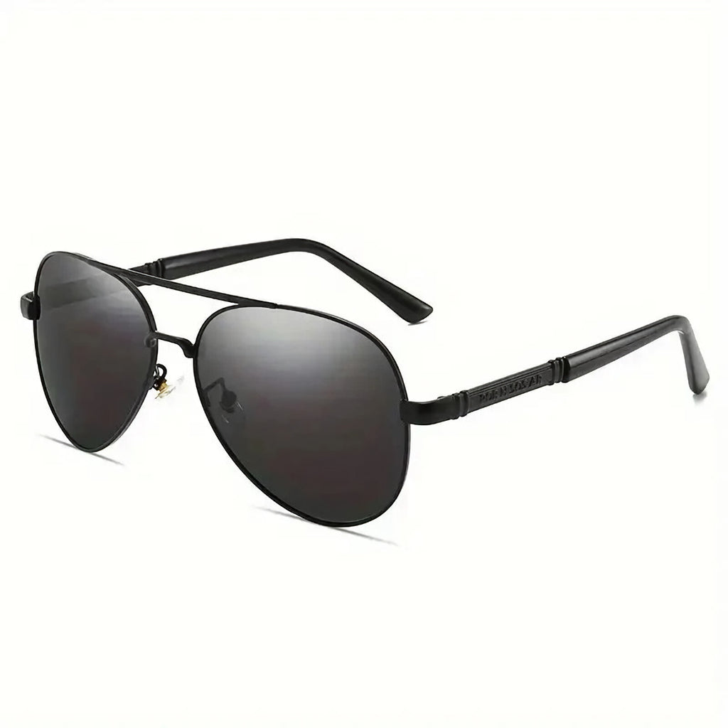 Schwarze Piloten-Sonnenbrille