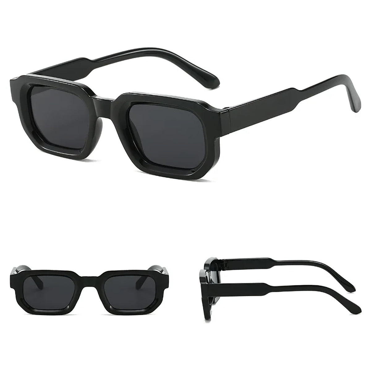 Glänzend schwarze Retro-Partybrille