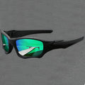 Schwarz-grüne Sport-Sonnenbrille aus Polycarbonat