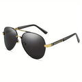 Schwarz-goldene Piloten-Sonnenbrille