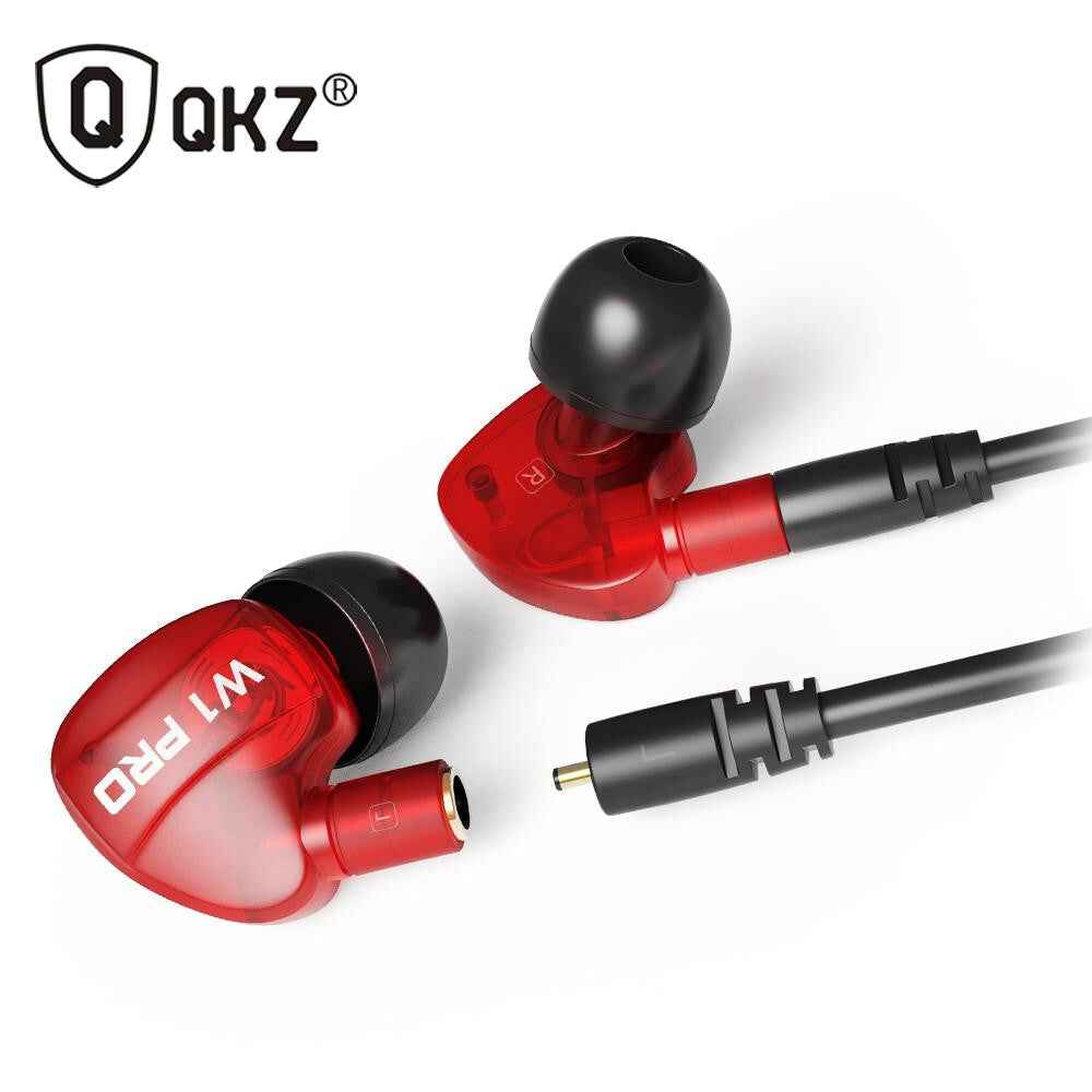 Super Bass High-End In Ear Kopfhörer QKZ W1 Rot Ohrhörer austauschbare Kabel