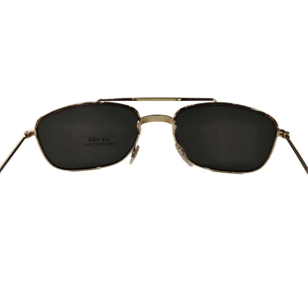 Gold-schwarze Piloten-Sonnenbrille im Porsche-Stil