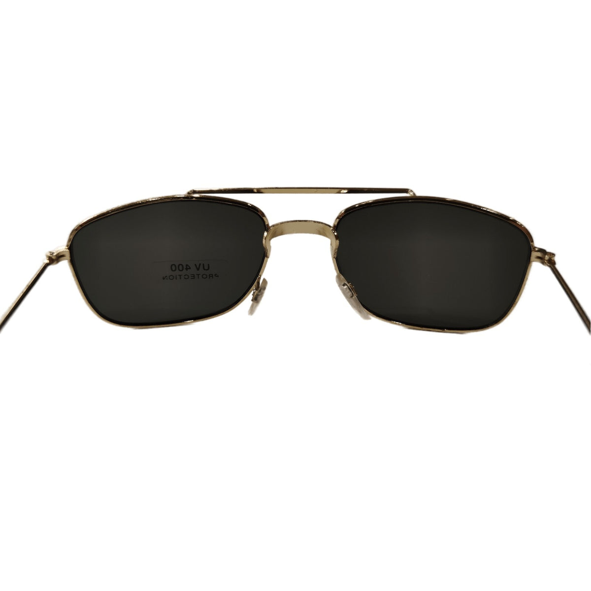 Gold-schwarze Piloten-Sonnenbrille im Porsche-Stil