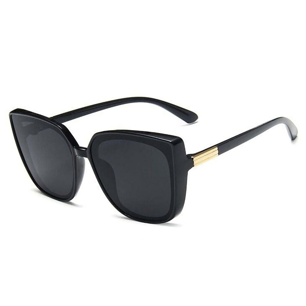 Schwarze Oversized Cat-Eye-Sonnenbrille