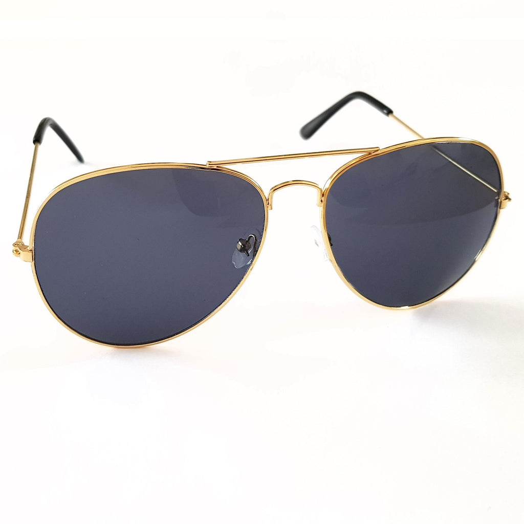 Gold-graue Piloten-Sonnenbrille