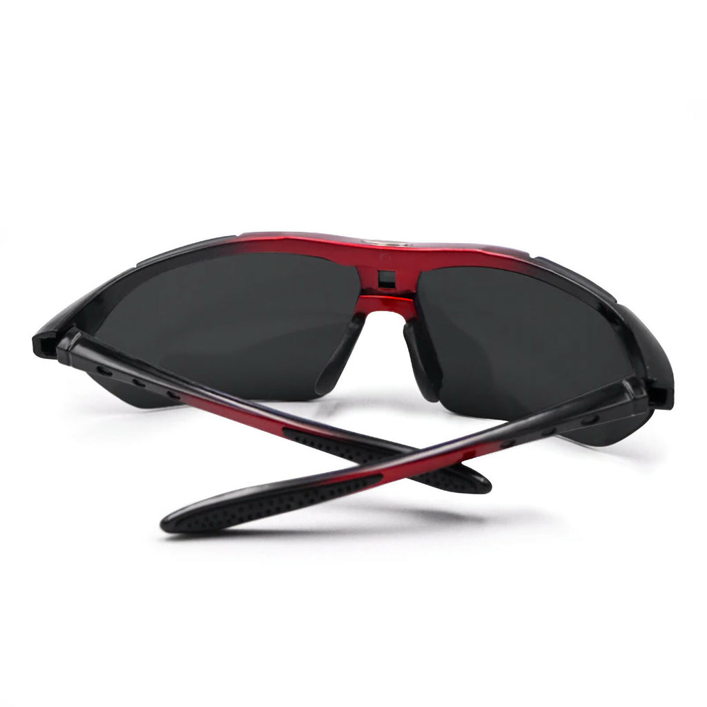 Schwarze polarisierte Sport-Sonnenbrille X4