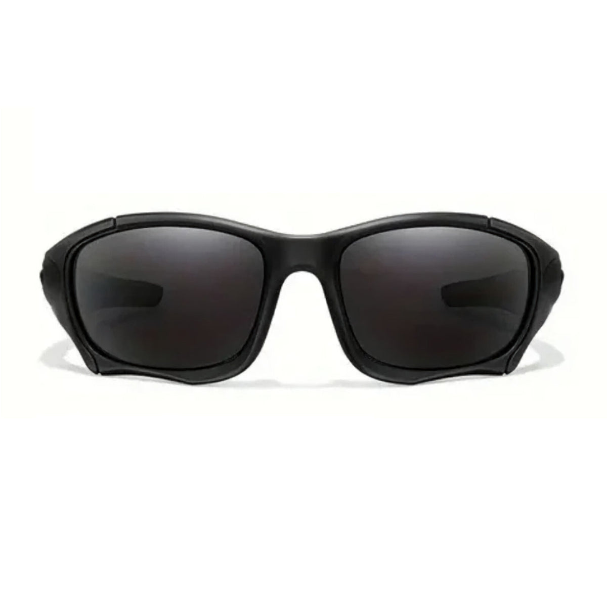 Schwarze Sport-Sonnenbrille aus Polycarbonat