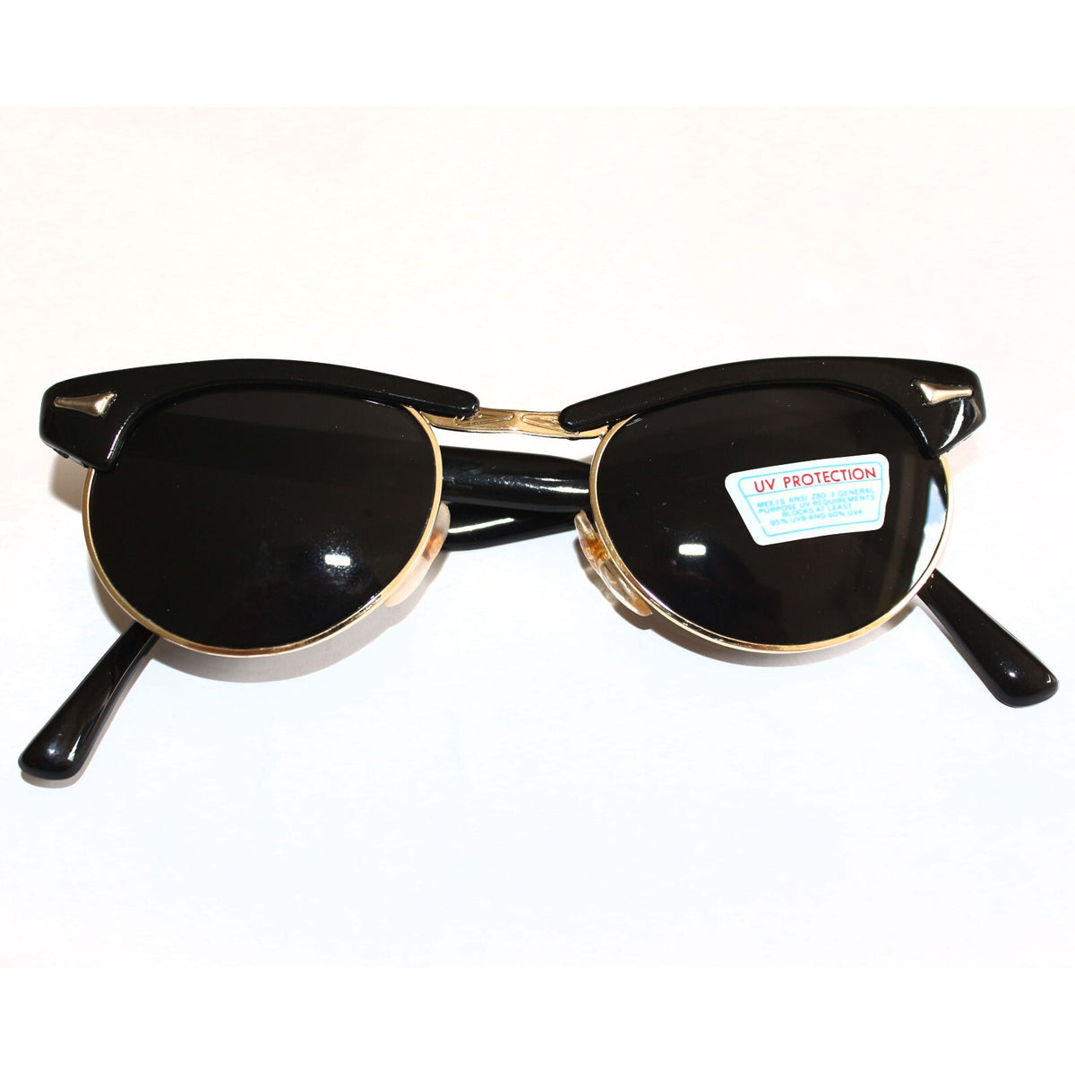 Schwarz-goldene Vintage Sonnenbrille