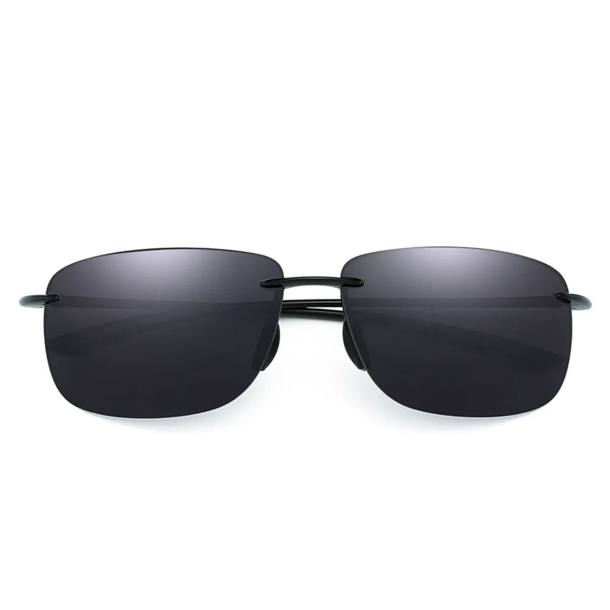 Schwarze rahmenlose Matrix-Sonnenbrille