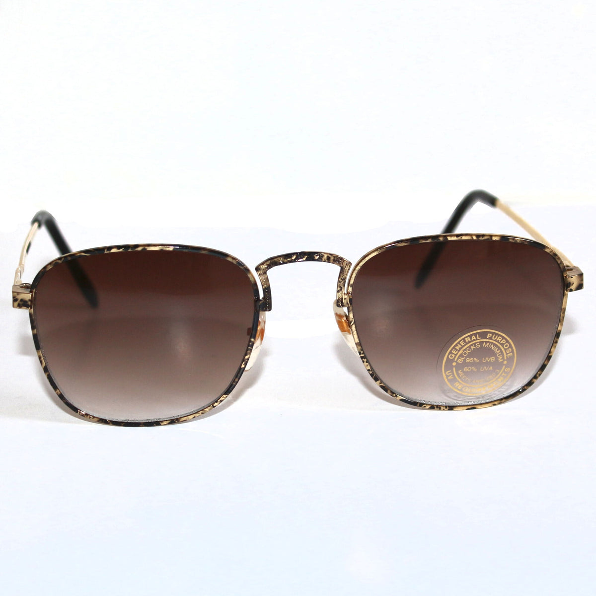 Gold-schwarze Vintage-Retro-Sonnenbrille Unisex