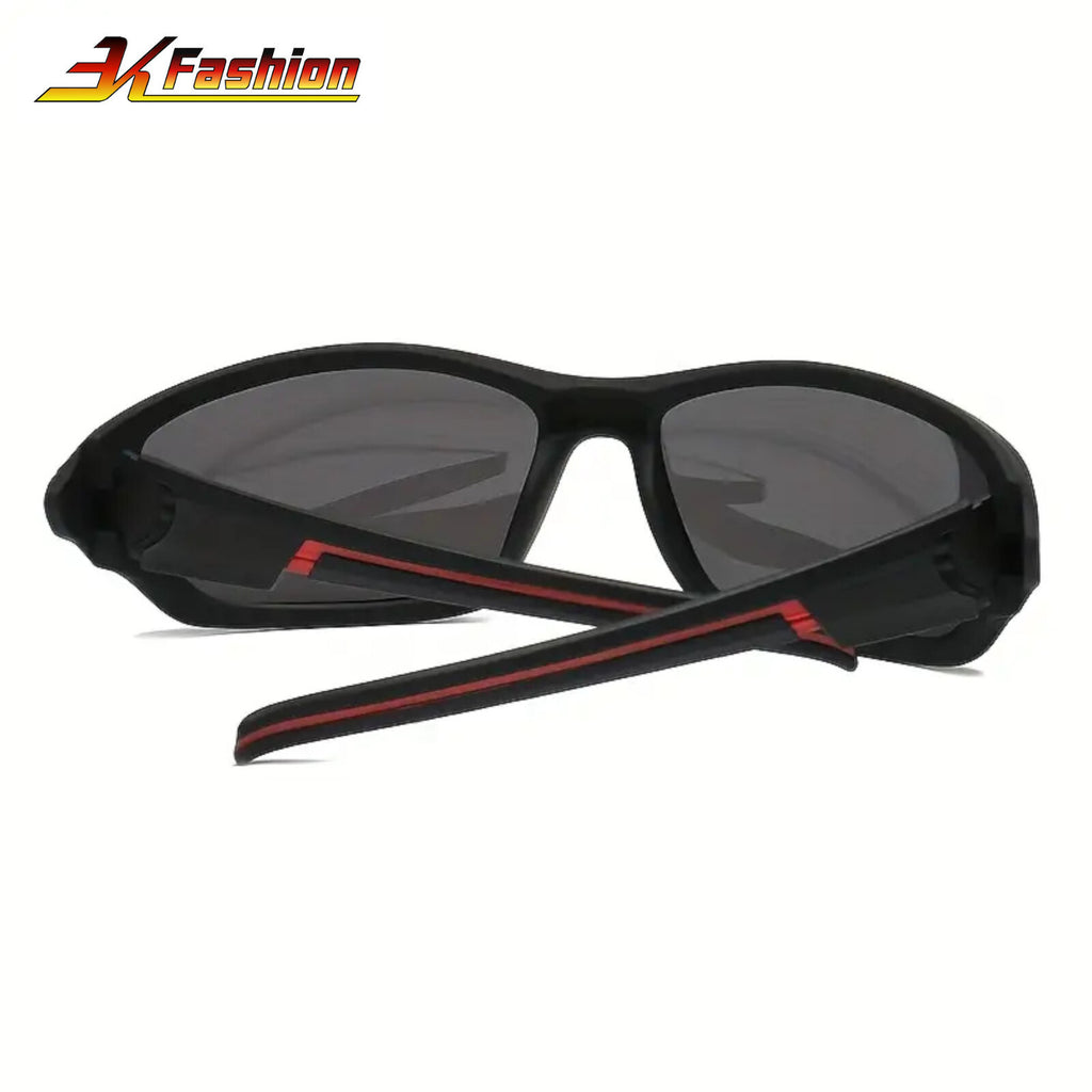 Schwarze 3K Fashion 768 Biker-Sonnenbrille aus TR90