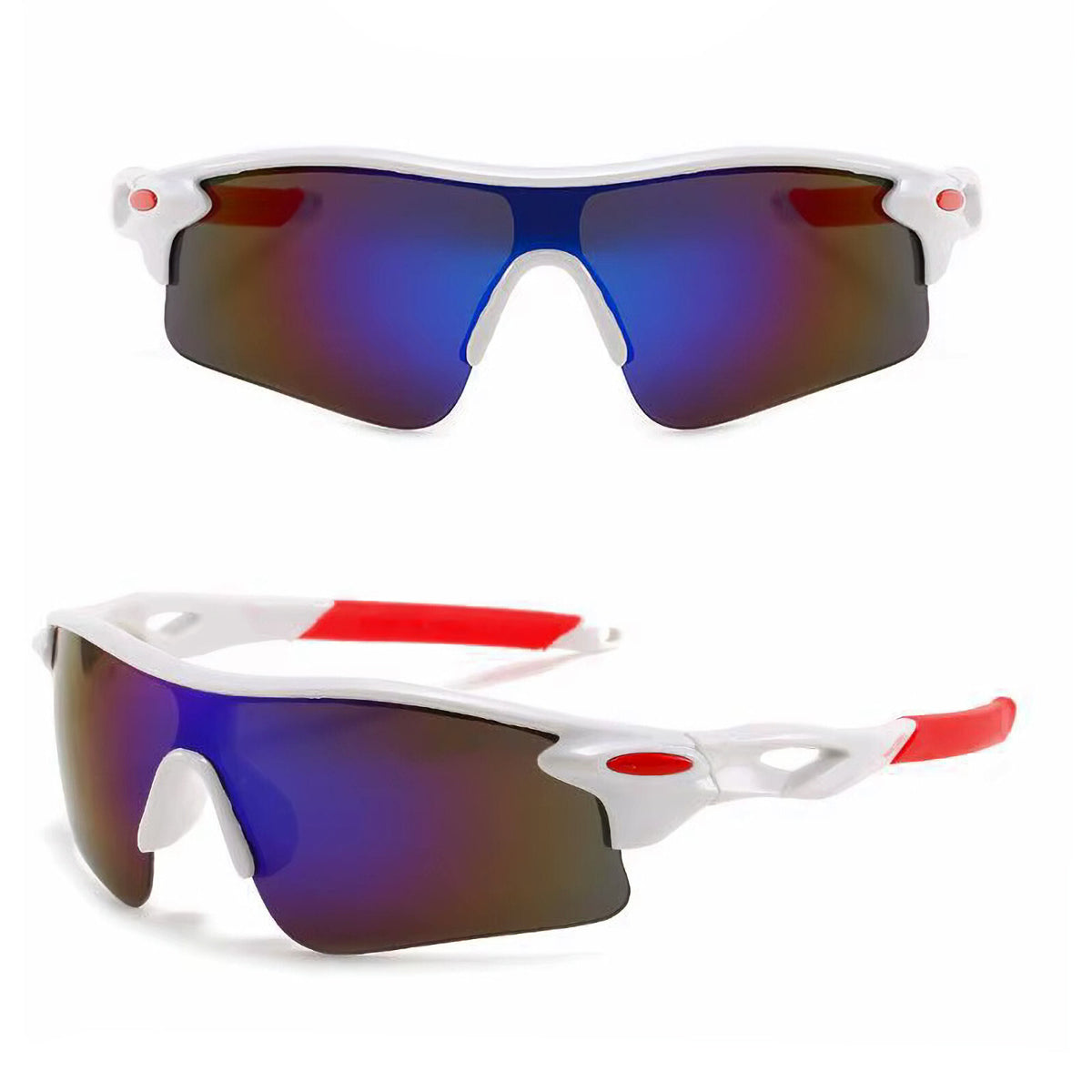 Weiße polarisierte Sport-Sonnenbrille X1