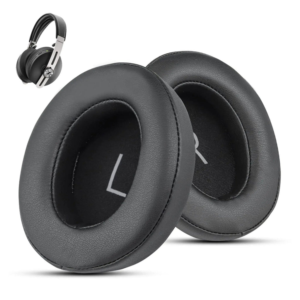 Ohrpolster für Sennheiser Momentum 3 Over Ear Kunstleder Schwarz mit Einrastring