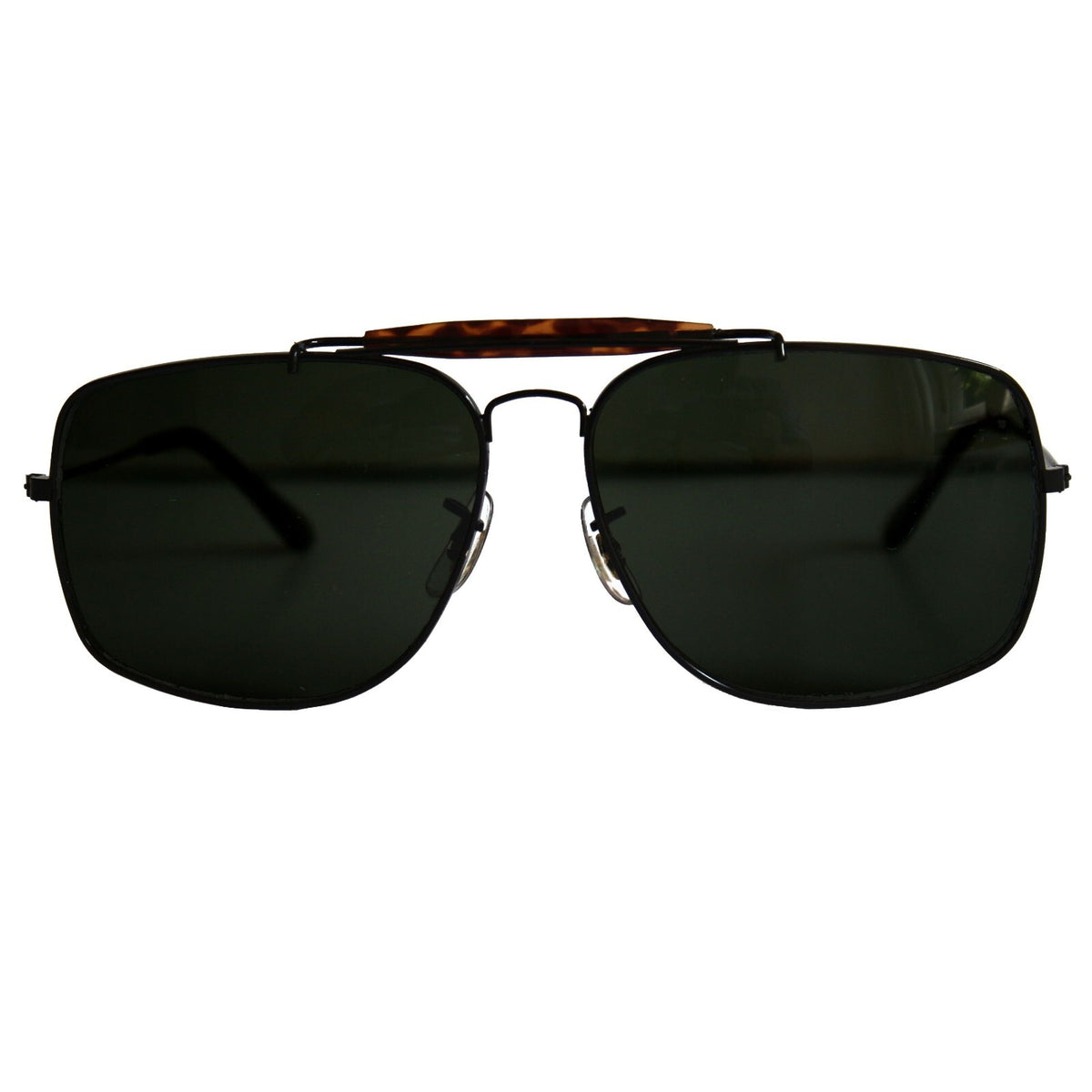 Gold-schwarze Piloten-Sonnenbrille im Porsche-Stil