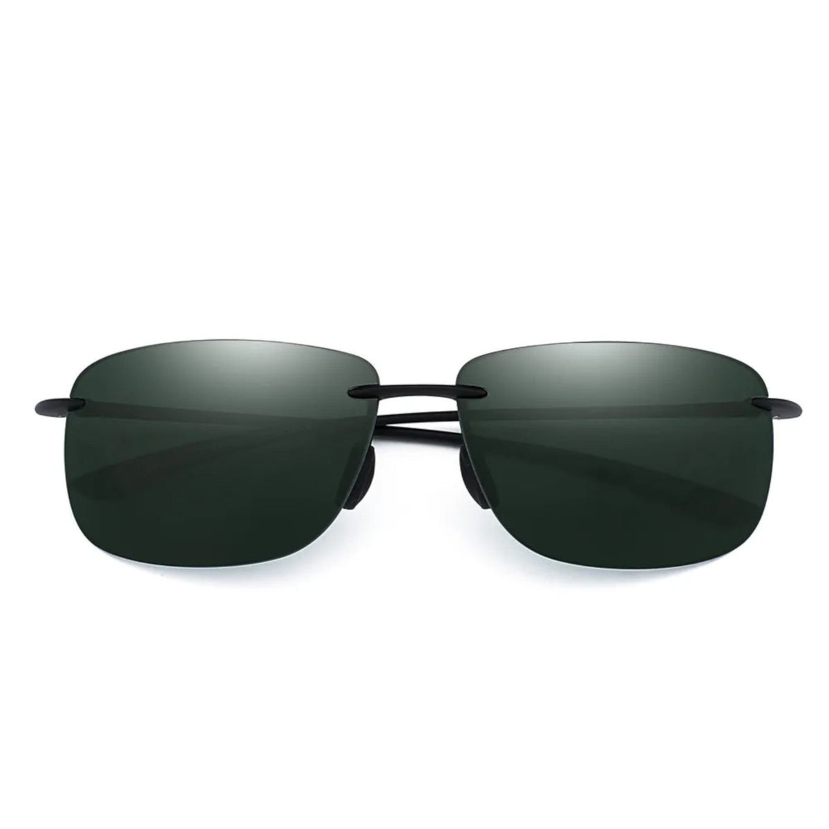 Rahmenlose Matrix-Sportbrille mit schwarz-grünen G15-Gläsern