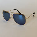 Gold-blaue Piloten-Sonnenbrille