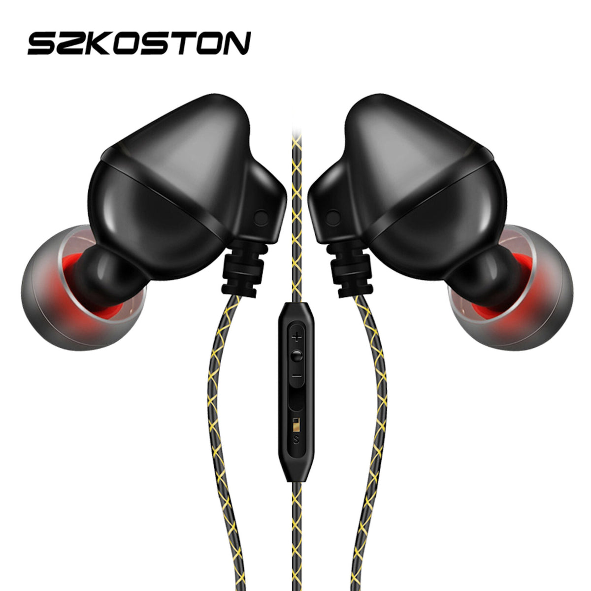 Schwarzes SZKOSTON S600 In-Ear-Headset