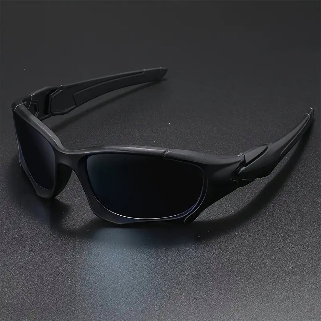 Schwarze Sport-Sonnenbrille aus Polycarbonat