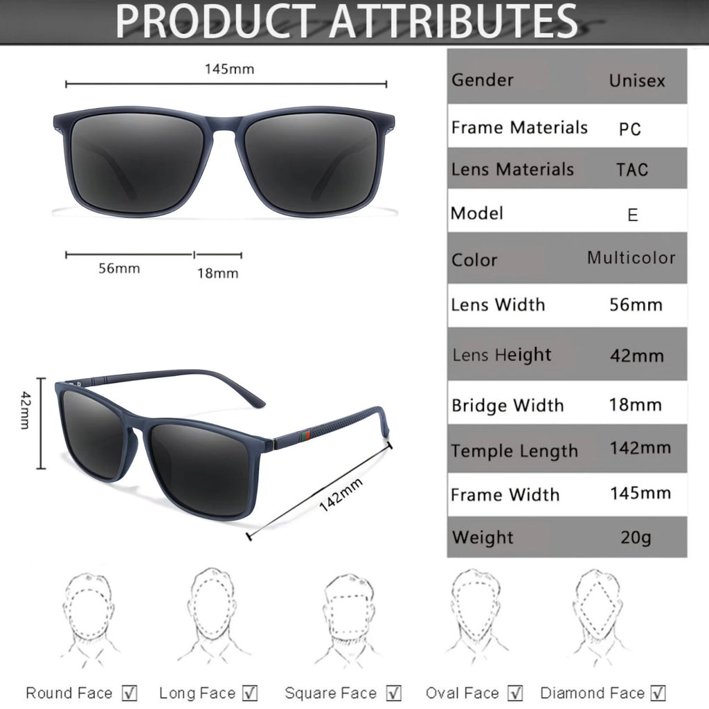 Matt-blaue polarisierte Sonnenbrille