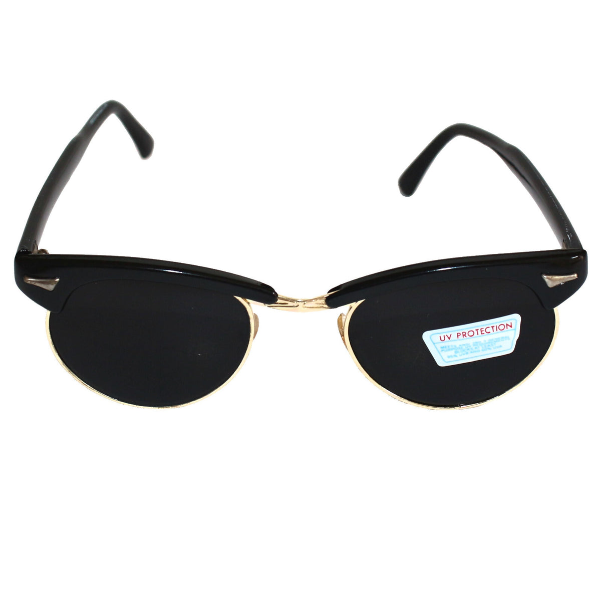 Schwarz-goldene Vintage Sonnenbrille