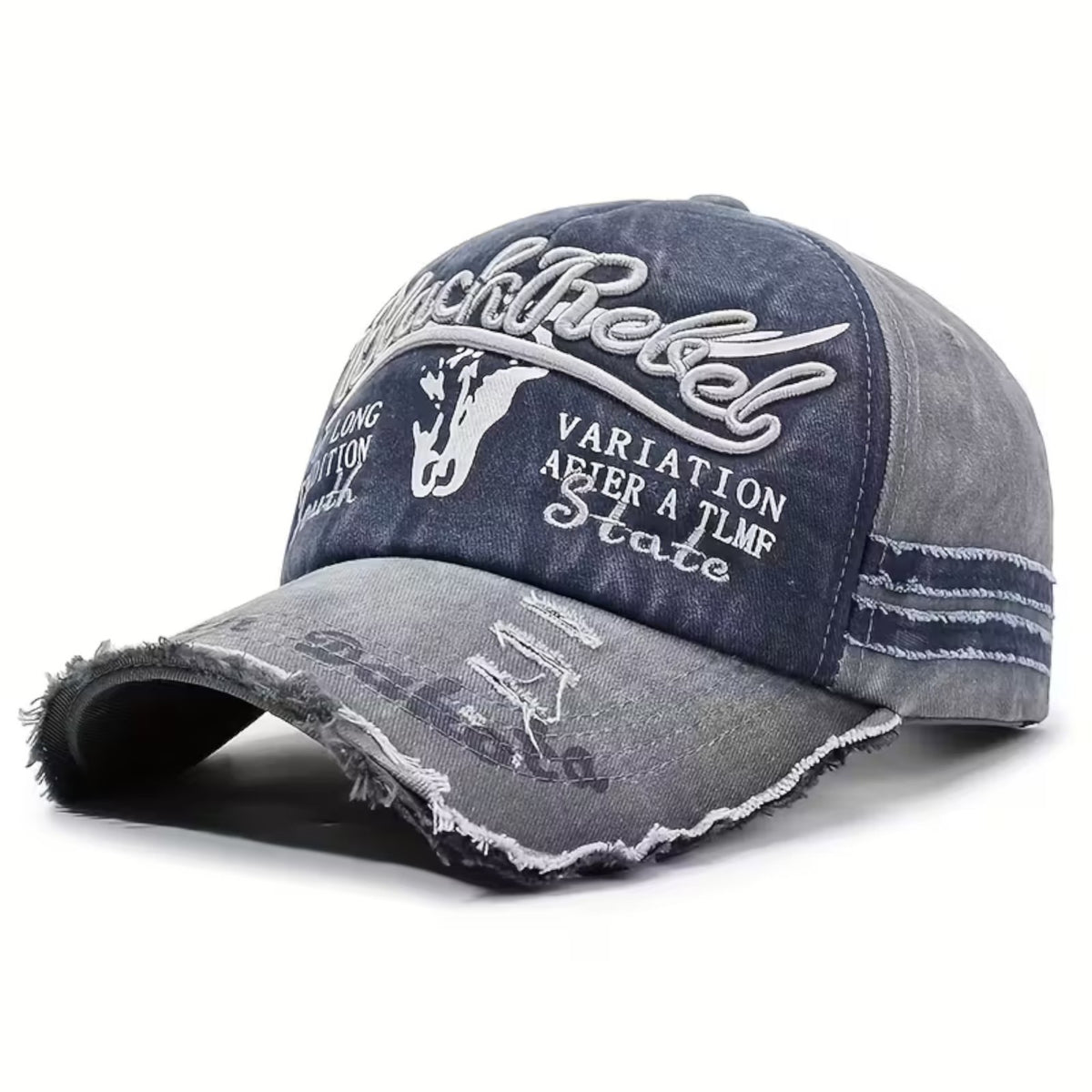 Black Rebel Vintage Basecap in Blau-Grau