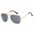 Gold-graue Piloten-Sonnenbrille mit UV400-Schutz