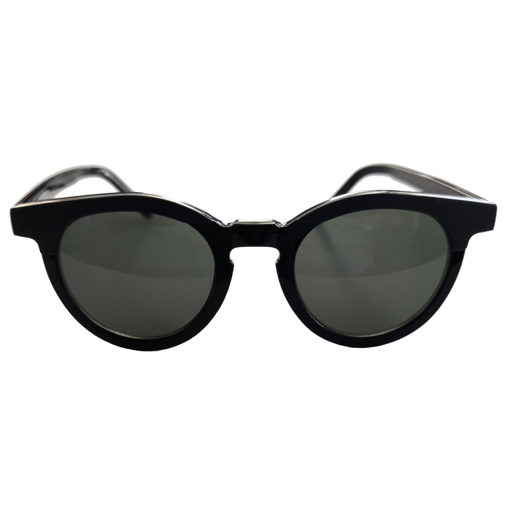 Schwarze Cat-Eye-Sonnenbrille matt und glänzend