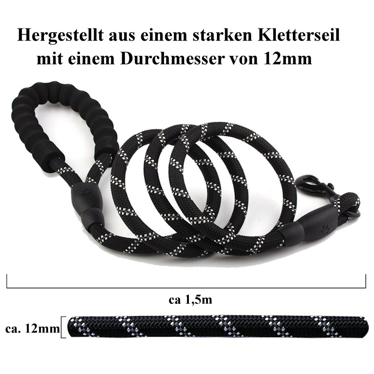 Reflektierende gepolsterte Hundeleine aus Nylon