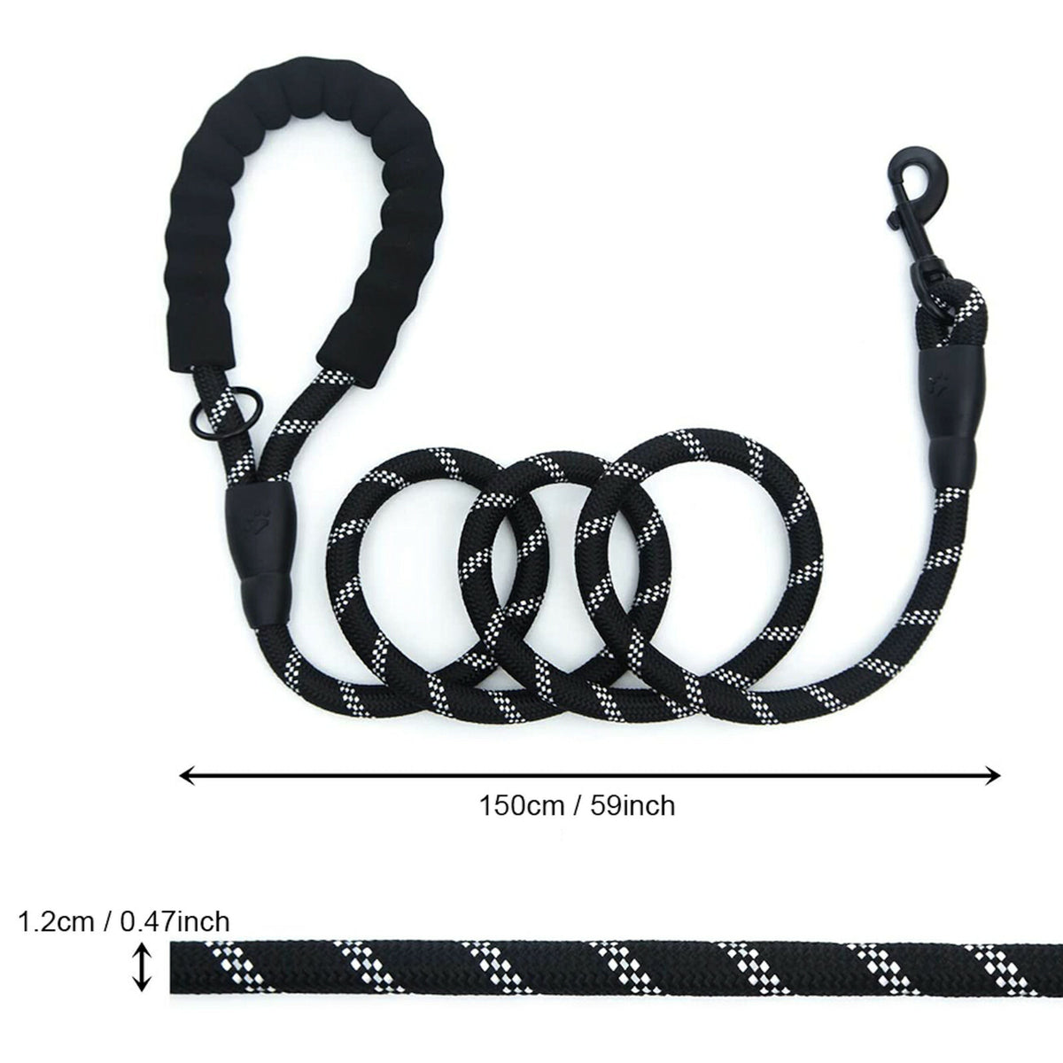 Reflektierende gepolsterte Hundeleine aus Nylon