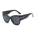 Schwarze Oversized Cat-Eye-Sonnenbrille