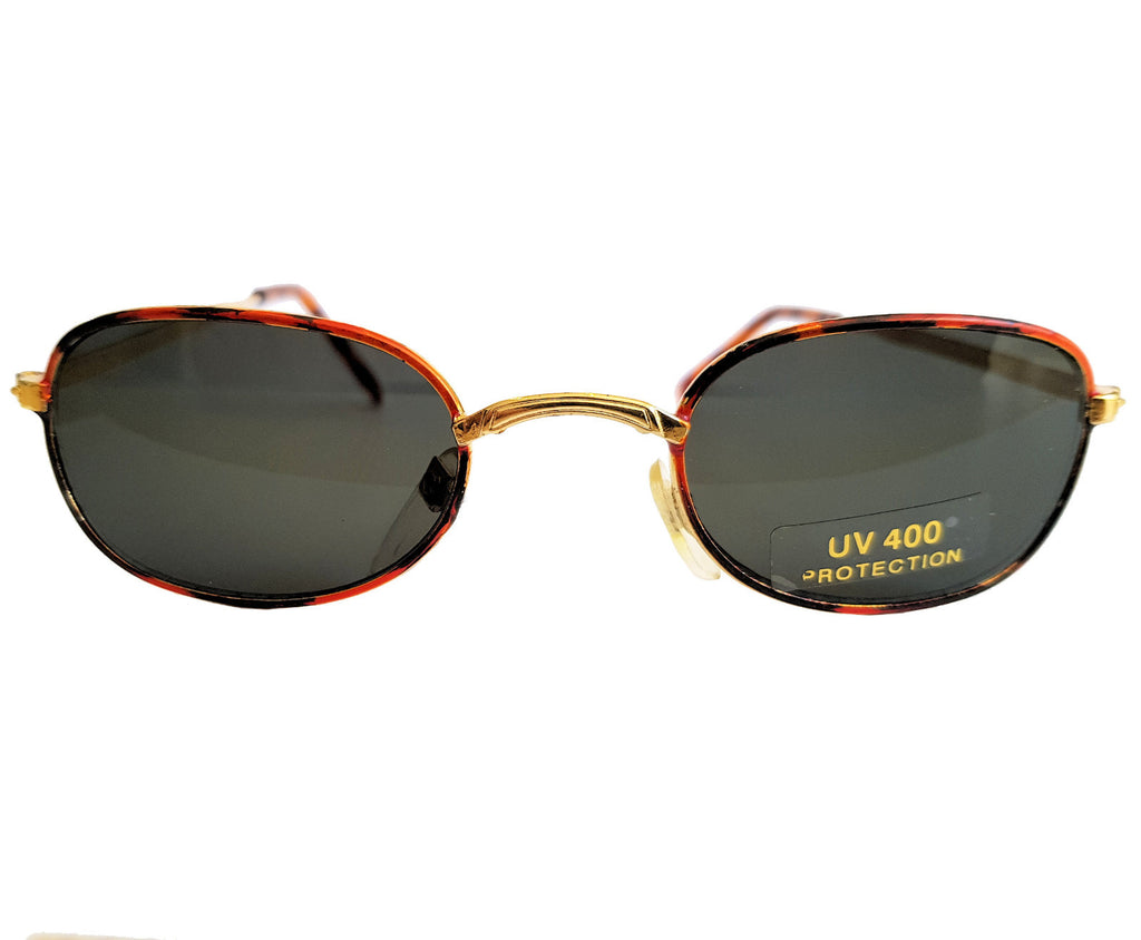 Kleine Gold-Braun-Schwarze Damen- und Kinder-Sonnenbrille