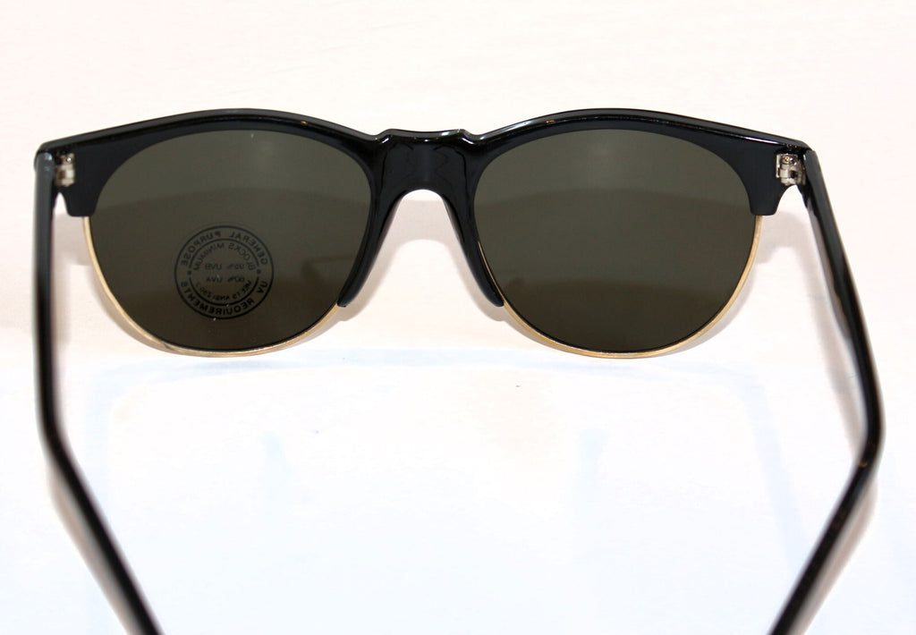 Schwarze Vintage-Retro-Sonnenbrille im Unisex-Design