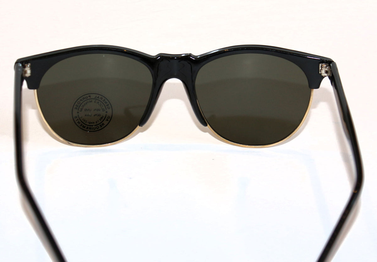 Schwarze Vintage-Retro-Sonnenbrille im Unisex-Design